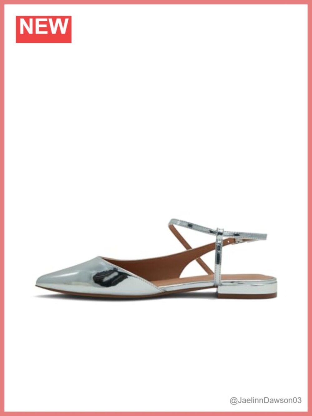 ALDO Sarine Women's Block Heel Pointed Toe Ballet Flats Leather